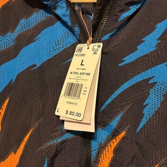 Adidas Multi Sport Size Large Zip Up Windbreaker *New* - Picture 3 of 7